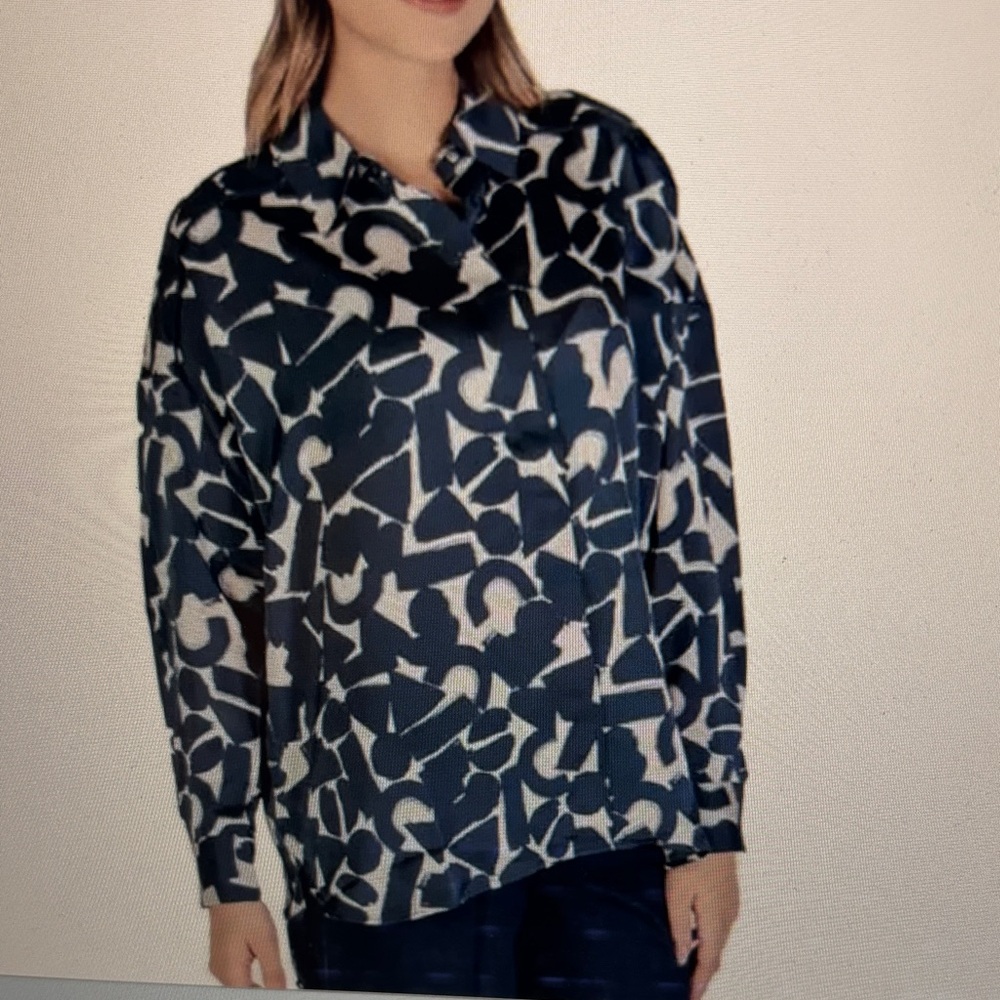 Ichi Geometric Button-Up Shirt